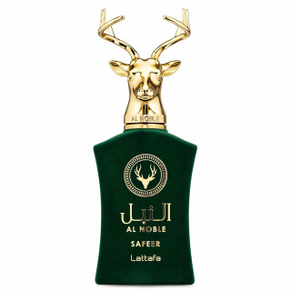 Lattafa Perfume Safeer Al Noble EDP 100 ml — produkts no priekšpuses; tuvplāns; uz balta fona