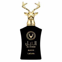 Lattafa Perfume Ameer Al Noble EDP 100 ml — Produkt von vorn; Nahaufnahme; auf weißem Hintergrund