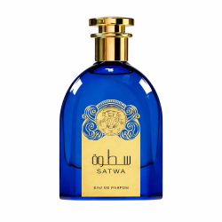 Lattafa Perfume Satwa EDP 100 ml — товар спереди; полная композиция; на белом фоне