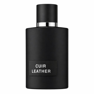 Fragrance World Cuir Leather EDP 100 ml — produkt zepředu; detail; na bílém pozadí