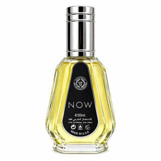 Lattafa Perfume NOW EDP 50 ml — товар спереди; крупный план; на белом фоне