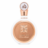 Lattafa Perfume Fakhar Rose EDP 100 ml — товар спереди; крупный план; на белом фоне