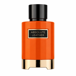 Fragrance World Absolute Leather EDP 100 ml — товар спереди; крупный план; на белом фоне
