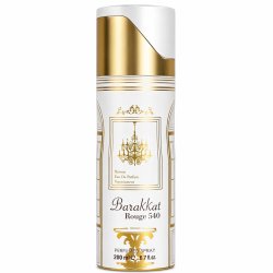 Fragrance World Barakkat Rouge 540 200 ml — toode eestvaates; lähivaade; valgel taustal