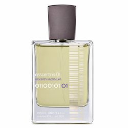 Fragrance World Esscentric 01 EDP 100 ml — product van voren; close-up; op een witte achtergrond