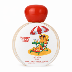 Lattafa Perfume Pride Happy Time EDP 75 ml — товар спереди; крупный план; на белом фоне