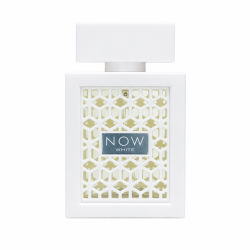 Lattafa Perfume Rave Now White EDP 100 ml — produkt zepředu; široká kompozice; na bílém pozadí