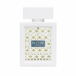 Lattafa Perfume Rave Now White EDP 100 ml — продукт отпред; широка композиция; на бял фон