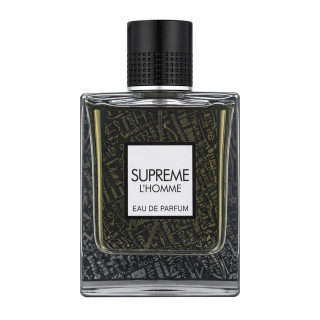 Fragrance World Supreme L'Homme 100 ml — producto visto de frente; primer plano; sobre fondo blanco