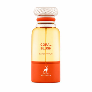 Lattafa Perfume Coral Blush EDP 80 ml — товар спереди; полная композиция; на белом фоне