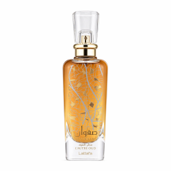 Lattafa Perfume Safwaan L'autre Oud EDP 100 ml — toode eestvaates; lähivaade; valgel taustal