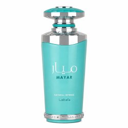 Lattafa Perfume Mayar Natural Intense EDP 100 ml — товар спереди; крупный план; на белом фоне