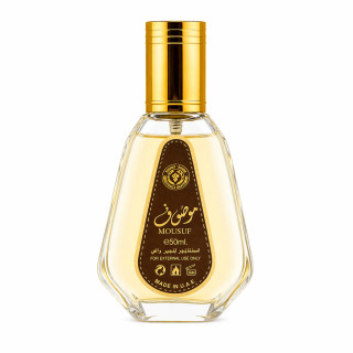Lattafa Perfume MOUSUF EDP 50 ml — товар спереди; крупный план; на белом фоне