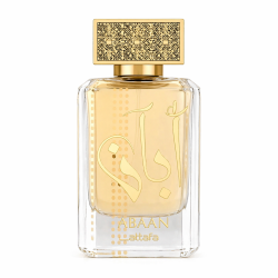 Lattafa Perfume Abaan EDP 100 ml — товар спереди; крупный план; на белом фоне