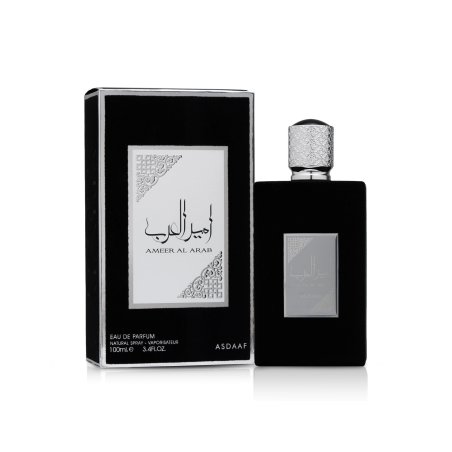 Lattafa Perfume Ameer Al Arab EDP 100 ml — продукт и опаковка; близък план; на бял фон