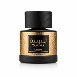 Lattafa Perfume Tamima EDP 100 ml — produkt set forfra; fuld komposition; på hvid baggrund