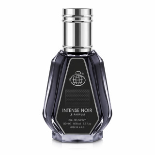 Fragrance World INTENSE NOIR EDP 50 ml — товар спереди; крупный план; на белом фоне