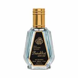 Fragrance World Barakkat Satin Oud EDP 50 ml — товар спереди; полная композиция; на белом фоне
