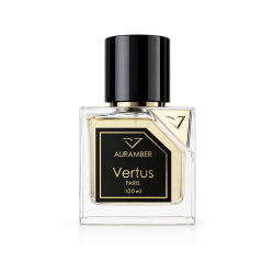 Vertus Paris Niche Perfume AURAMBER EDP 100 ml — товар спереди; полная композиция; на белом фоне