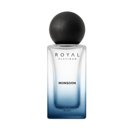 Royal Platinum MONSOON Extrait de Parfum 100 ml — изображение товара; полная композиция; на белом фоне; самый широкий кадр