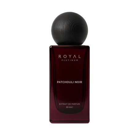 Royal Platinum PATCHOULI NOIR Extrait de Parfum 100 ml — изображение товара; полная композиция; на белом фоне; близкий кадр
