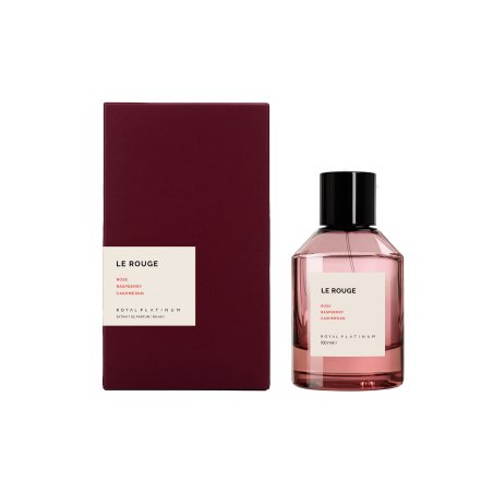 Royal Platinum LE ROUGE Extrait de Parfum 100 ml — toote vaade; täiskompositsioon; valgel taustal; keskmine kadreering