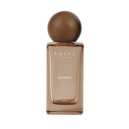 Royal Platinum OLYMPOS ZEUGMA Extrait de Parfum 100 ml — toote vaade; täiskompositsioon; valgel taustal; keskmine kadreering