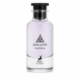 Lattafa Perfume MATIÉRE Jean Lowe EDP 100 ml — product van voren; close-up; op een witte achtergrond