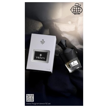 Fragrance World Venti EDP 100 ml — toote vaade; lähivaade; valgel taustal; lähim kadreering
