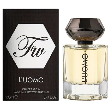 Fragrance World L'Uomo 100 ml pudel musta karbiga