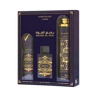 Lattafa Bade'e Al Oud Amethyst – Dovanų rinkinys su pakuote (100+200+300 ml)