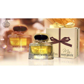 Fragrance World My Soulmate EDP 100 ml — toode ja pakend; lähivaade; valgel taustal