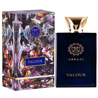 Fragrance World Abraaj Valour EDP 100 ml — упаковка товара; очень крупный план; на белом фоне