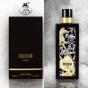 Fragrance World Irish Luxe EDP 80 ml — toode ja pakend; väga lähivõte; heledal taustal