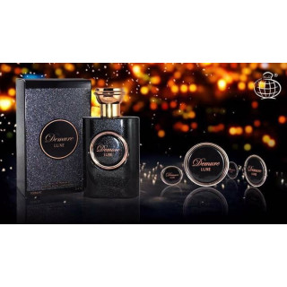 Fragrance World Demure Luxe EDP 100 ml — widok produktu; bardzo bliskie ujęcie; na białym tle