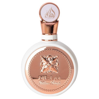 Lattafa Perfume Fakhar Rose EDP 100 ml — изображение товара; крупный план; на белом фоне