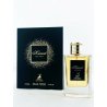 Lattafa Perfume Kismet EDP 100 ml — produktas ir pakuotė; visa kompozicija; baltame fone; artimiausias kadras