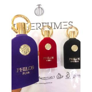 Lattafa Perfume Philos Rosso EDP 100 ml — изображение товара; крупный план; на белом фоне