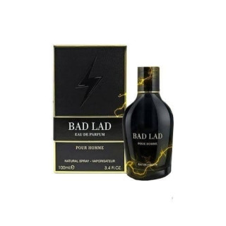 Fragrance World Bad Lad EDP 100 ml — товар и упаковка; полная композиция; на белом фоне
