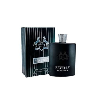 Fragrance World Beverly EDP 100 ml — άποψη προϊόντος; πλήρης σύνθεση; σε λευκό φόντο; ευρύτερο κάδρο