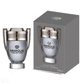 Fragrance World Marque 125 EDP 25 ml — ambalajul produsului; compoziție completă; pe fundal alb