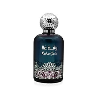 Fragrance World Rashat Ghala EDP 100 ml — produkto vaizdas; plati kompozicija; baltame fone