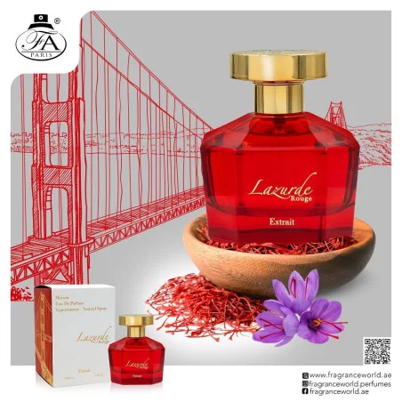 Lazurde Rouge extrait ➔ (Baccarat Rouge 540 Extrait de Parfum) ➔ Arabic perfume ➔ Fragrance World ➔ Unisex perfume ➔ 6