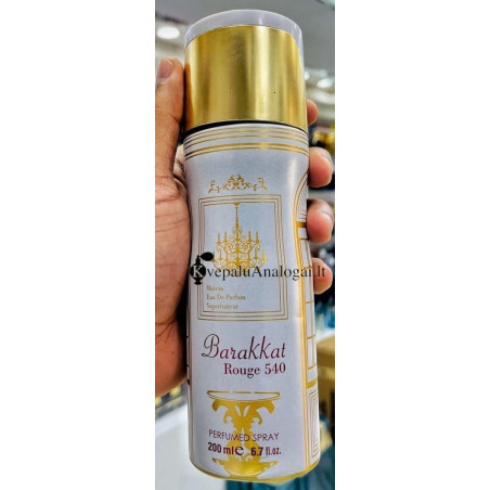 Maison Baccarat Rouge 540 (Barrrakat rouge 540) arabiško aromato versijos parfumuotas dezodorantas, 200ml Fragrance World - 3