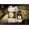 Lattafa Perfume Fid Uyonik Sehr EDP 100 ml — упаковка товара; очень крупный план; на белом фоне