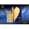 Lattafa Perfume Shafaq EDP 100 ml — товар и упаковка; очень крупный план; информационная графика товара