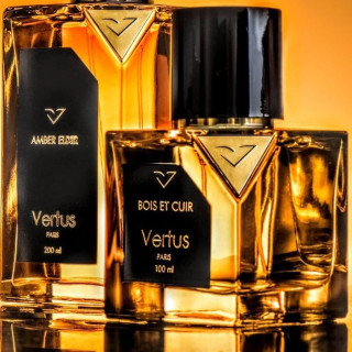 Vertus Paris Niche Perfume Bois Et Cuir EDP 100 ml — изображение товара; очень крупный план; на цветном фоне
