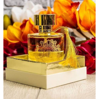 Lattafa Perfume Anarch EDP 100 ml — toote pakend; väga lähivõte; valgel taustal