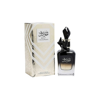Lattafa Perfume Bint Hooran EDP 100 ml — упаковка товара; полная композиция; на белом фоне