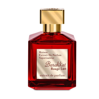 Fragrance World Barakkat Rouge 540 Extrait Red EDP 100 ml — produktvisning; fuld komposition; på hvid baggrund